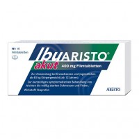 Препарат с ибупрофеном от боли и лихорадке IBUARISTO akut 400 mg Filmtabletten 10 шт Aristo Pharma